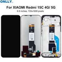 Écrans LCD de téléphone portable d'origine pour Xiaomi Redmi 15C 4G 5G 14C 4G 13C 5G 12C 10C 9C Remplacement d'écran avec cadre Pièce de réparation