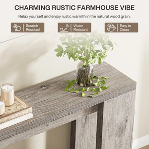 Factory Direct Wholesale Extra Long Farmhouse <strong>Console</strong> <strong>Table</strong> <strong>for</strong> Entryway, Narrow Wood Sofa <strong>Table</strong> <strong>for</strong> Living Room, Foyer - Product Image 4