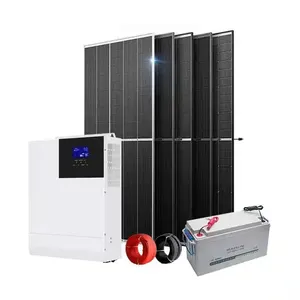 完整的太阳能系统套件5Kw 10Kw 15Kw 30Kw 60Kw 120Kw低价离网生态家用太阳能系统