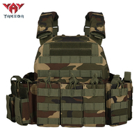 Gilet tactique noir Yakeda avec boucle à dégagement rapide, porte-plaques, fermeture éclair, système Molle, camouflage, chaleco tactico, gilet d'entraînement