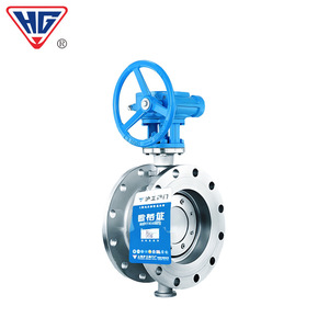 Shanghai Hugong Stainless Steel Flanged Butterfly Valve D343W 16P 304 316 Triple Offset Manual Hard <b>Seal</b> - Product Image 4