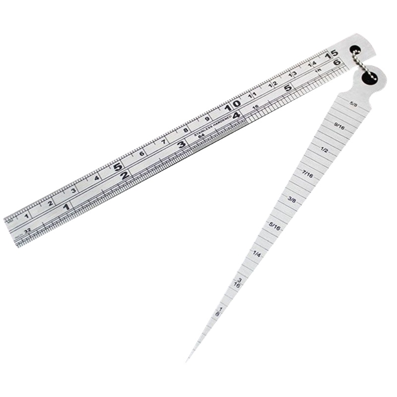 CHILDWEET Stainless Steel Gap Measuring Ruler Taper Gauge