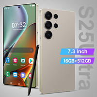 Meilleures ventes - Téléphone portable avec grand écran HD de 7,3 pouces, 16 Go + 512 Go, longue durée de vie de la batterie, appareil photo 108 MP, double SIM, débloqué, pour les affaires et les jeux