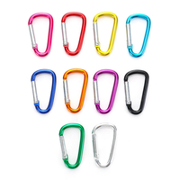 Mousqueton promotionnel pas cher 2026, accessoires porte-clés mousqueton, mousqueton portable en alliage d'aluminium avec anneau en D pour sacs à dos de sport