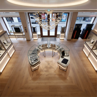 Plateforme de présentation de bijoux, vitrine personnalisée pour colliers et bagues, magasin de détail