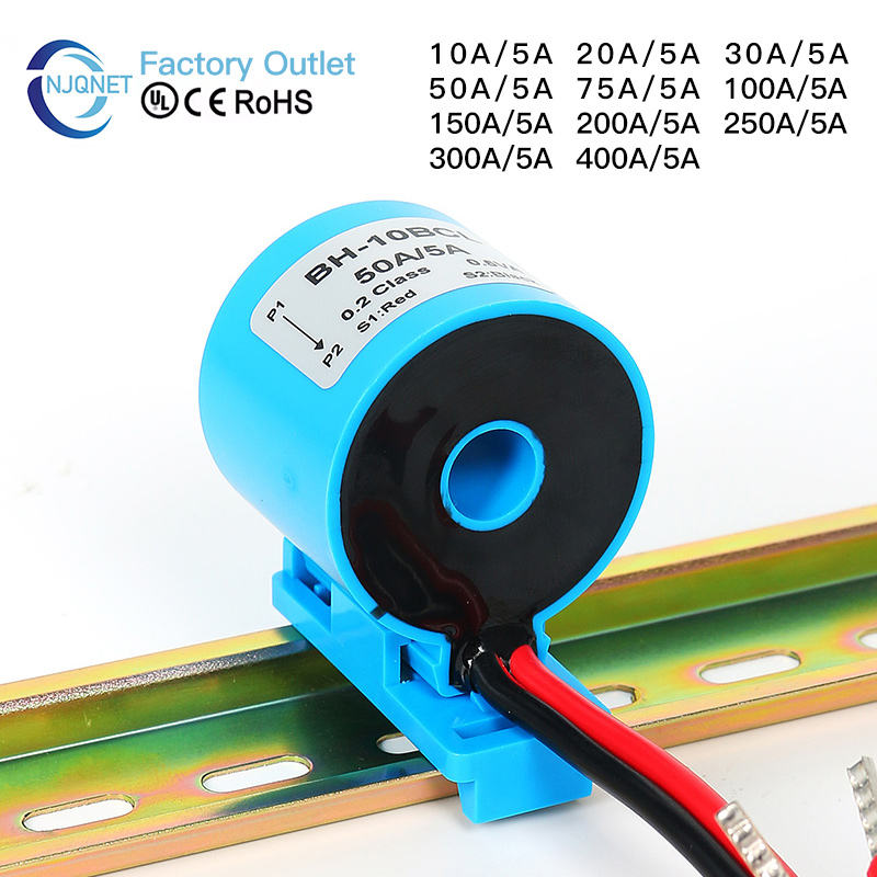 Din Rail Current Transformer BH-10BCL 10A 5A 20/5 30/5 50A 5A 100A 5A 200a AC 3 Phase Ct Current Transducer Sensor Factory Price
