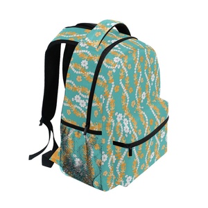 Hawaiian Puakenikeni Lei Flower Custom Design Teenager Student <b>School</b> Bag <b>Backpack</b> for Girls - Product Image 2