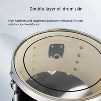 Best Quality Professional Percussion Instrument Children's Practice Jazz Drum Set with 5 Drums & 4 Cymbals Black Walnut Metal