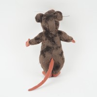 Vente en gros à prix réduits : Nouveaux jouets en peluche personnalisés, design Kawaii raffiné, animaux souris marron foncé, 25 cm, en coton PP