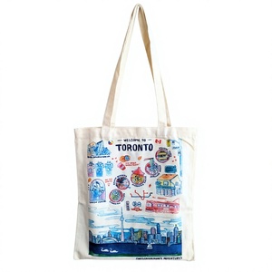 Sac fourre-tout en toile écologique réutilisable avec imprimé floral, poignée souple, durable et grande capacité, option de logo personnalisé OEM ODM - Product Image 2