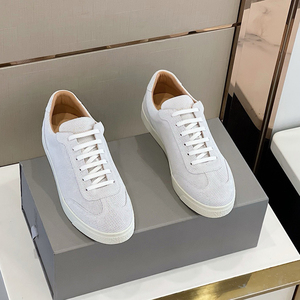 <span class=keywords><strong>Chaussures</strong></span> de marche décontractées pour hommes, style britannique et européen, tendance automne 2026, en cuir véritable perforé et respirant, à lacets plats - Product Image 3