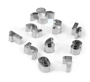 Lot de 10 <span class=keywords><strong>emporte</strong></span>-pièces/moules à biscuits en acier inoxydable (M) en 10 formes différentes - Product Image 2