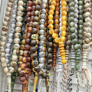 Scrittura acrilica di alta qualità su perline <span class=keywords><strong>rosario</strong></span> musulmano 33 perline di preghiera regalo <span class=keywords><strong>uomo</strong></span> misbaha islamico tasbih masbaha subha - Product Image 2