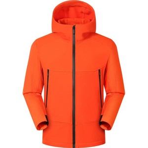 Solid Color Softshell Hooded <b>Windbreaker</b> Jacket Unisex Outdoor Wear Windproof Travel Road Trip Workwear Event Clothing - Product Image 1