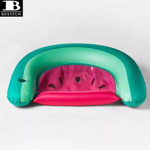 Silla Flotante Inflable <span class=keywords><strong>de</strong></span> PVC Reforzado con Forma <span class=keywords><strong>de</strong></span> <span class=keywords><strong>Sandía</strong></span>, con Portavasos, <span class=keywords><strong>Hamaca</strong></span> Flotante para Adultos - Product Image 1