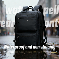 Mochila de viaje impermeable a la moda, mochila de negocios antirrobo con carga USB expandible de gran capacidad para ordenador portátil, mochila de negocios