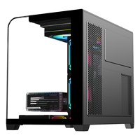AntarcChill 2026 New Design MicroATX Computer Case Gaming Desktop High Quality PC Cases With Curved Tempered Glass Gabinet