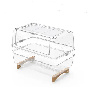 Vente en gros Grande cage pour hamster en plastique en acrylique écologique facile à nettoyer