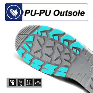 JIANKUN-AW SBP hommes travail chaussures de sécurité Anti-smash Anti-crevaison peau de vache en relief supérieur PU semelle extérieure nouveau acier orteil travail bottes de sécurité - Product Image 6