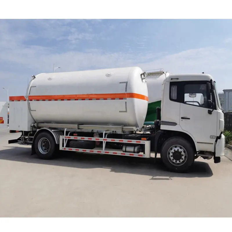 Çıkarılabilir yağ benzinli yakıt Propone doğal gaz taşıma tankı LNG LPG Tanker kamyon ile benzin istasyonu için