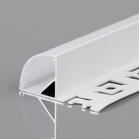 Profil LED Aluminium Alloy Persegi Tanpa Bingkai dengan Penerangan 45 Derajat untuk Dekorasi Sudut Lemari Dapur