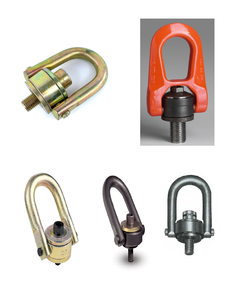 Anillo de elevación giratorio G80 con recubrimiento en polvo, tornillo de tracción central, pivote de elevación de alta resistencia, forjado en caliente, para elevación aérea G80 - Product Image 2