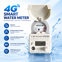 Compteur d'eau intelligent 4G de marque JiaRongHua avec fonction de contrôle de la vanne, permettant de faire couler/arrêtre l'eau à distance, carte SIM intégrée, débitmètre en plastique
