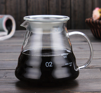 Vente d'usine, service à café en verre moderne et écologique personnalisé de 600 ml, forme nuageuse, ensemble café et thé