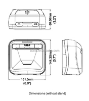 Plate-forme d'image AK-8400, imagerie de zone, Scanner de codes-barres omnidirectionnel, machine de terminaux POS