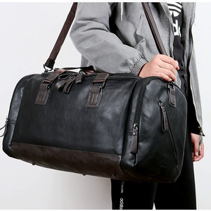 Hot Selling <strong>Trendy</strong> PU Leather Large -capacity Travel <strong>Bag</strong> Men's Business Trip Lightweight Waterproof Travel Hand Luggage <strong>Bag</strong> - Product Image 3