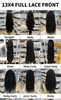 Perruque mi-tête en gros, 100% cheveux humains, prête à porter, couleur naturelle, afro bouclé, cheveux brésiliens vierges Remy pour femmes noires, petites et grandes tailles