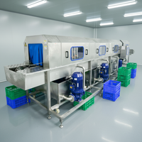 Nouvelle machine de lavage automatique de caisses en plastique, machine de nettoyage de bacs en acier inoxydable, laveuse haute pression pour plateaux et paniers