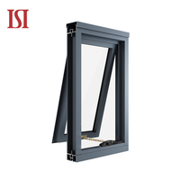 Top marque haute qualité Villa fenêtre en aluminium insonorisée balançoire style Vertical maison verre dépoli rupture thermique auvent en aluminium