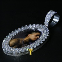 Pendentif de photo à deux couches en laiton, collier avec plateau, plaqué or, pour photo, cz