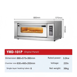 Nuovo Forno Elettrico Professionale per <span class=keywords><strong>Pizza</strong></span> in Acciaio Inox per Hotel e Ristoranti, 220V, Controllo Manuale, 3200W - Product Image 6