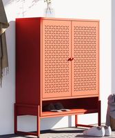 Meuble à chaussures grande capacité en fer, facile à assembler, pour salon, entrée, anti-poussière, avec porte transparente pour rangement domestique