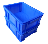 Boîte de manutention industrielle, caisse en plastique empilable et emboîtable, bacs de stockage pour la logistique d'entrepôt et le transport de pièces