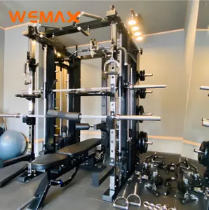 WEMAX – nouveau poids 3x80 kg, batterie Max01, équipement de gymnastique à domicile, équipement de support d'énergie professionnel, support de squat multifonctionnel Smith