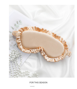 En gros Masques de sommeil en soie doux à volants, occultants, pour le sommeil et le voyage, avec motifs multicolores, pour femme et homme - Product Image 4