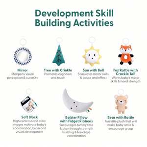 Gimnasio de Juego para Bebés Unisex con Cojín Suave para el Tiempo Boca Abajo, Juguetes Colgantes y Tapete de Juego 7 en 1 - Product Image 5