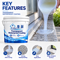 Revêtement liquide blanc laiteux transparent imperméable pour surfaces de carrelage existantes avec finition transparente après durcissement