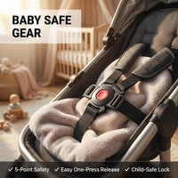 Boucle de sécurité multidirectionnelle en plastique POM pour poussette, siège auto, porte-animaux, largeur intérieure 26 mm, OEM disponible