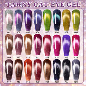 HONEY GIRL Nueva llegada de alta densidad 9D <span class=keywords><strong>Star</strong></span> Cat Eye Gel Polish 12 colores Gel Top Coat LED Lamp Soak UV Magnetic Cat Eye Polish - Product Image 3