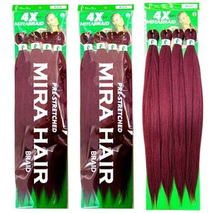 Extensions de cheveux synthétiques Yaki Ombré en gros, faciles à tresser, pré-étirées, 4X, échantillon gratuit, style africain - Product Image 4
