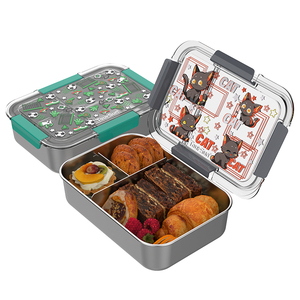 Lonchera de Acero Inoxidable Personalizada con Logotipo, a Prueba de Fugas, Duradera, para Niños Pequeños, <span class=keywords><strong>Bentobox</strong></span> - Product Image 1
