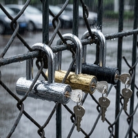 Cadenas en acier de type U 110 mm, robuste, étanche, antirouille, avec anse trempée, à clé, pour portail, remorque, entrepôt, vente en gros OEM