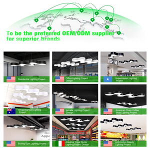 Lampada a Sospensione Lineare LED a Forma di Cella S, Lampadario da Soffitto in Ferro con Altezza Regolabile, Protezione per gli Occhi, Garanzia di 2 Anni - Product Image 3