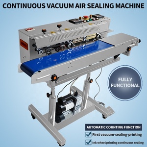 Manufacturer Pneumatic Aluminium <b>Foil</b> Plastic Bag Heat Packing Steel Seal Continuous Horizontal Inflate Vacuum Sealing Machine - Product Image 2