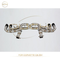 Tuyaux d'échappement Catback en acier inoxydable pour Corvette C8 Z51 Stingray avec silencieux à valve OEM – Pièces de performance automobile très demandées