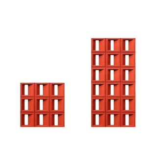 แผ่นผนังเชิงพาณิชย์ แผ่นกั้น PU ยอดนิยม แบบสองด้าน ผนังอิฐกลวงตกแต่งพื้นหลัง แบบหลายรู น้ำหนักเบา สวยงาม - Product Image 5